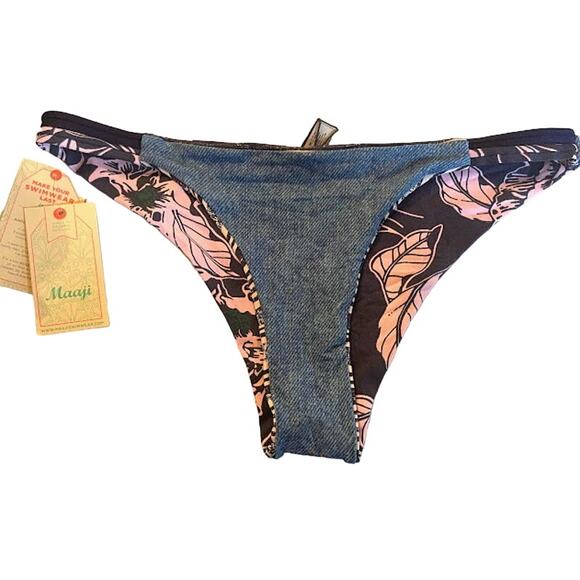 Maaji Jazz Band Reversible Bikini Bottoms - Size L - NWT - Picture 5 of 9